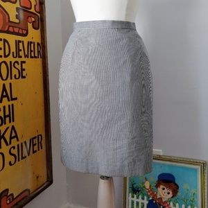 Vintage Black and White Gingham Pencil Skirt